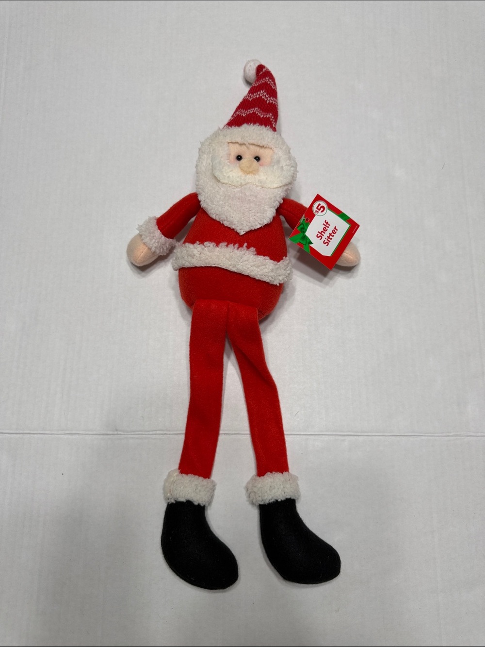 Festive Plush Santa Shelf Sitter - Red & White